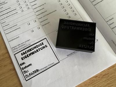 Service Book Stamp "Expert Self-Maintenance"