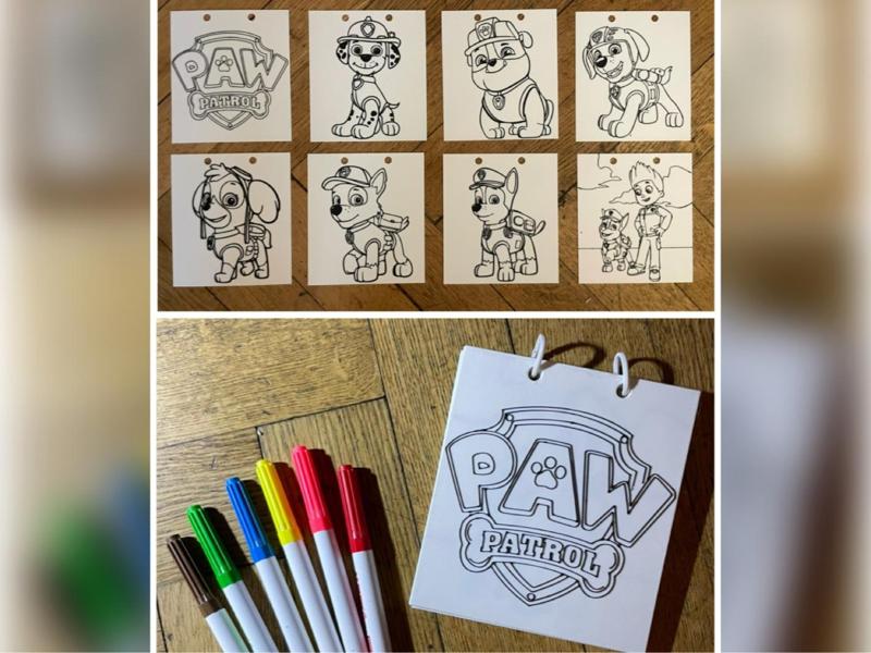 8-page Paw Patrol coloring book