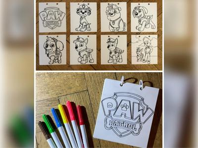8-page Paw Patrol coloring book