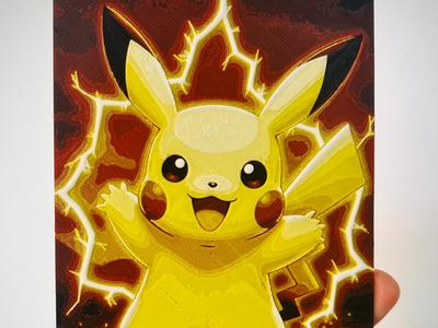 Pikachu with lightning - HueForge
