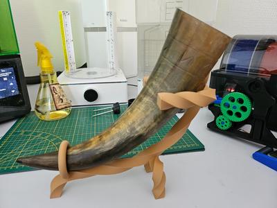 Wrought iron style horn holder