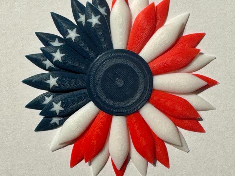 Americana Flag Bunting Wreath Magnet