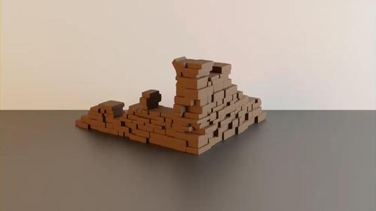 Ruined corner wall #7 - wargaming terrain