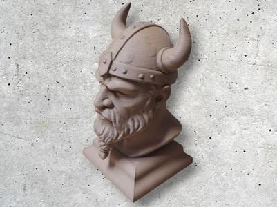 Viking Statue Sculpture Bust
