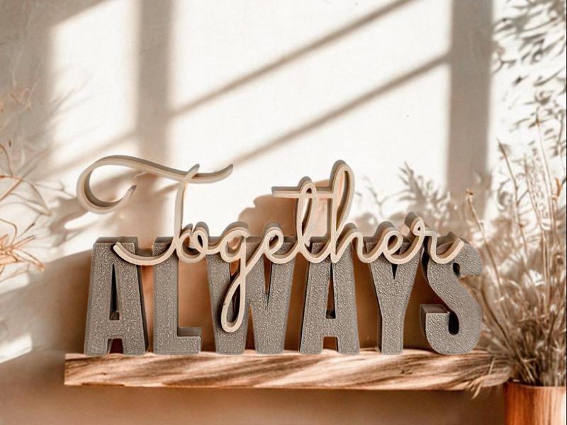 Always together lettering