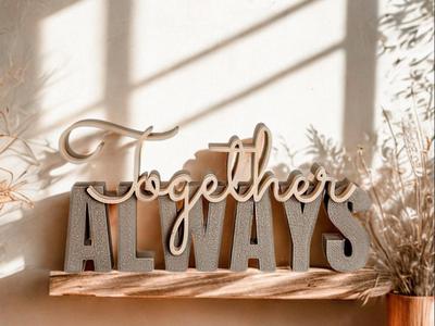 Always together lettering