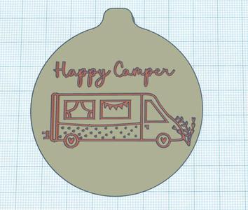 Verschluß für eine 330ml oder 500ml Dose mit Happy Camper Camper Wohnmobil