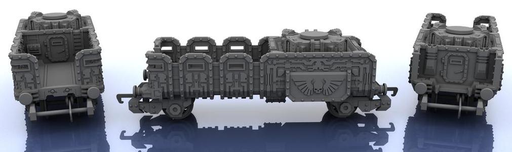 OO Train - Warhammer Style Troop Platform v3 L
