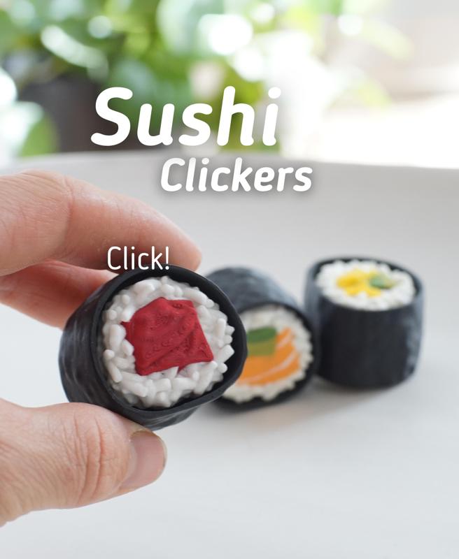 Sushi Clickers - Sushi Fidget Clicker - 3d Printed Ludo Fidget toy