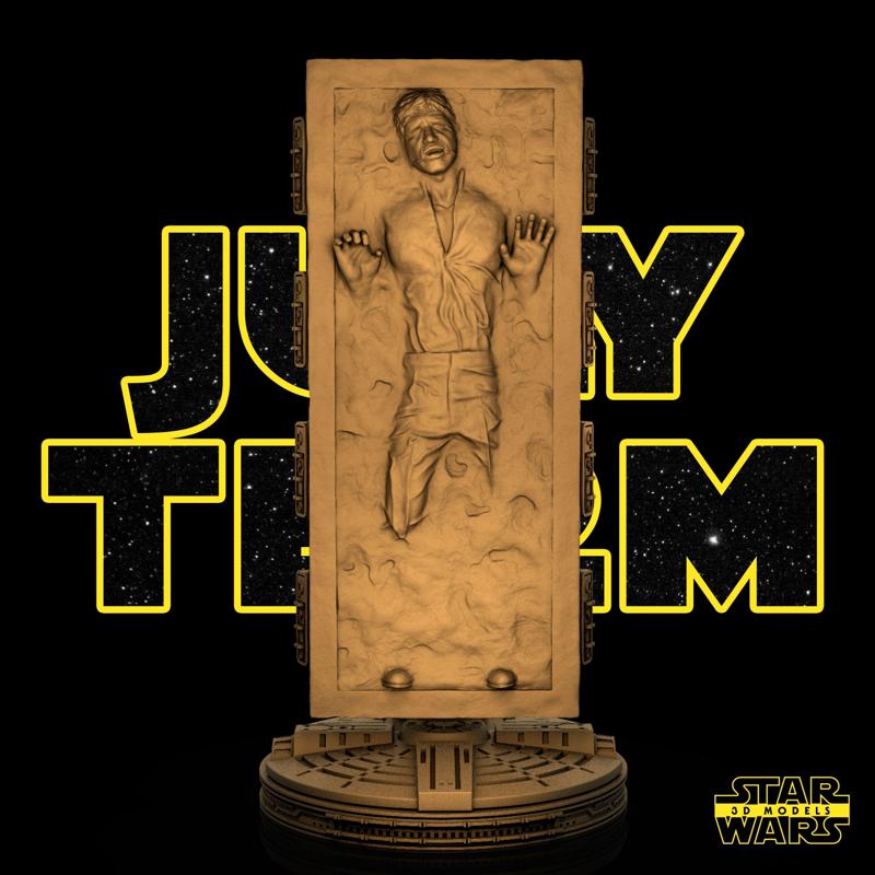 Han Solo On Carbonite Sculpture  - Tested and Ready for 3D