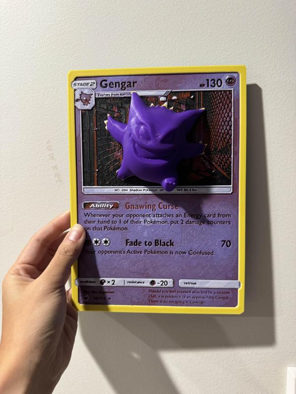 Oversized Gengar Pokemon Card - Hueforge Hybrid