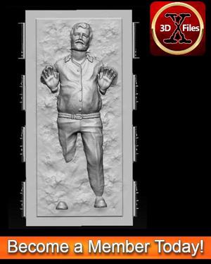 Star Wars Diorama Statue - George Lucas In Carbonite