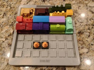 Binary Arts Railroad Rush Hour puzzle game pieces   