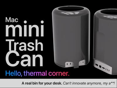 Desktop "Trash Can" for M4 Mac Mini (2013 Mac Pro)