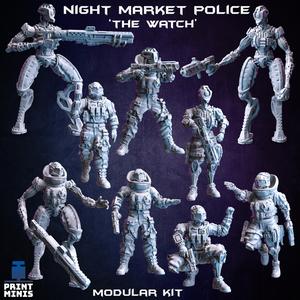 The Watch Cyberpunk Police (modular) - Night Market Collection
