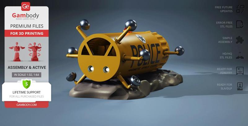 Tracy's Space Coupe STL files for 3D Printing | Assembly Model