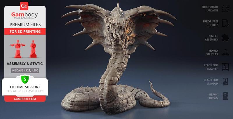 King Cobra STL files for 3D Printing | Assembly Model