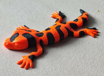 Leopard Gecko Magnet - dual color single extruder