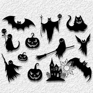 HALLOWEEEN PHANTOM PACK 12 Party charms wall art decor