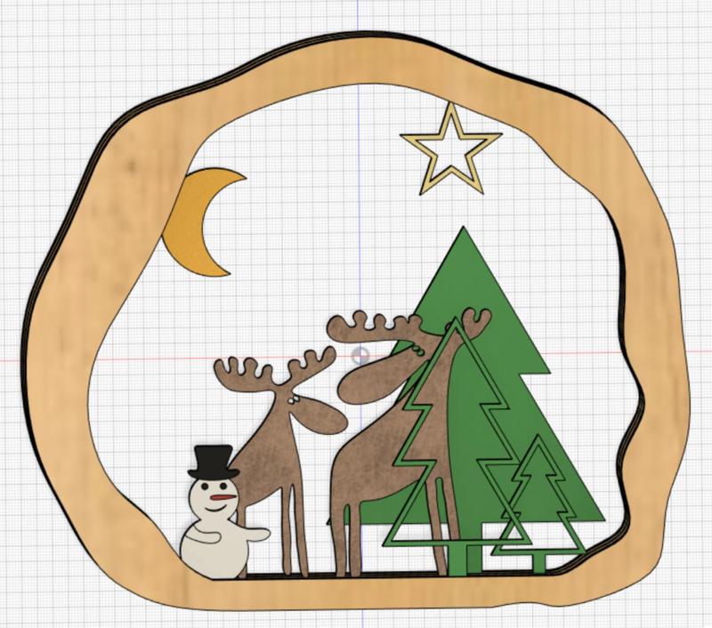 Christmas decoration frame