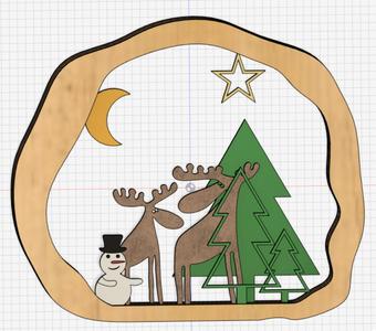 Christmas decoration frame
