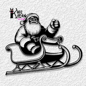 Squatch's Sleigh wall art Big Foot Christmas decor