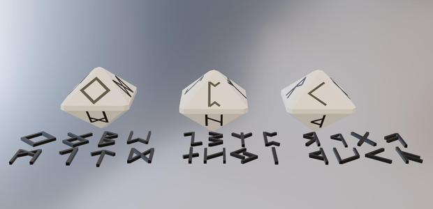 Elder Futhark Alphabet D8 Dices