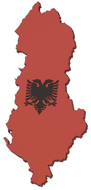 Albania Country Magnet (parametric)