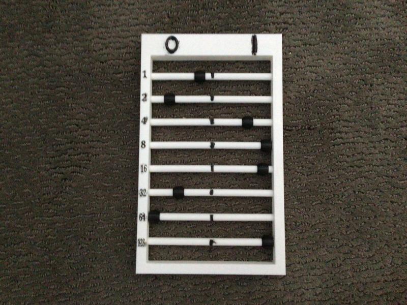 1 Byte Binary Abacus