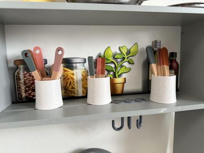 Play kitchen cups or cutlery holder