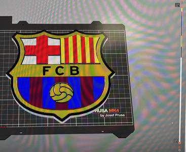 7 color Barcelona Logo 1 piece wall art single extruder
