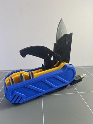 FoldX - Foldable multi-tool -Double and Triple tool-head holder
