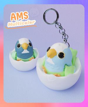 Flexi Pionus Parrot Clicker & Keychain (Multicolor: 5 colors)