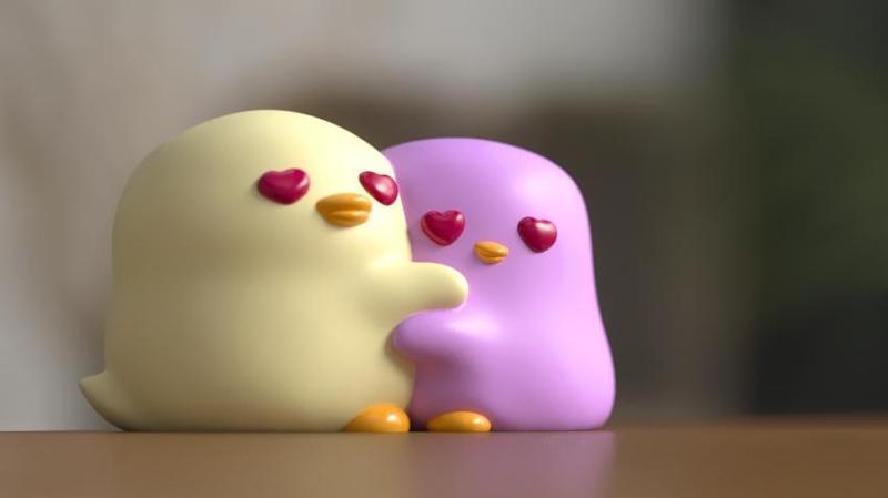 LOVE CHIKS , cute adorable and cuddly kawaii adorable , VALENTINES DAY