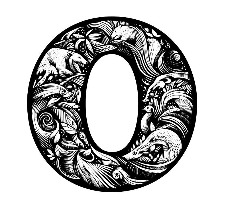 Crazy alphabet: Letter O
