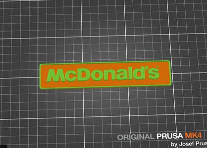 McDonalds Name Plate
