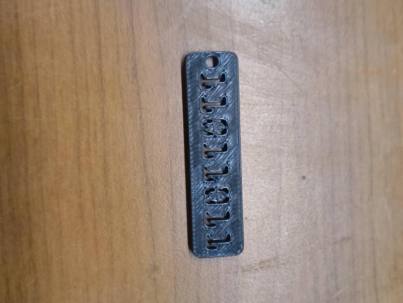 Binary code keychain