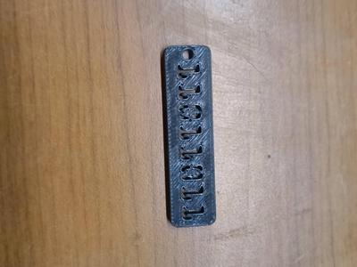Binary code keychain
