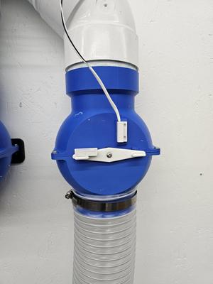 Blast Gate Ball Valve with flange and stop