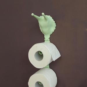 Toilet paper storage “snail”