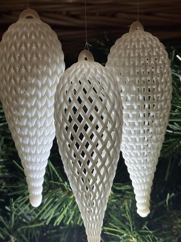 Textile Finial Ornament - Knit