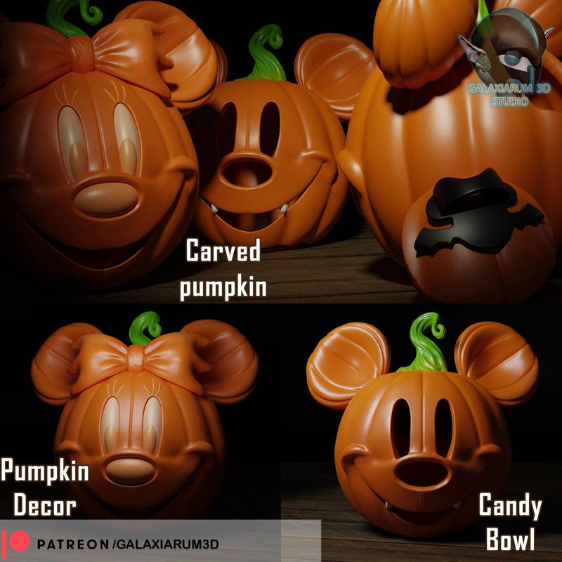 Spooky Cute Mickey & Minnie Mouse Pumpkins