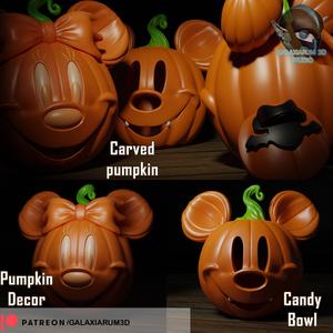 Spooky Cute Mickey & Minnie Mouse Pumpkins