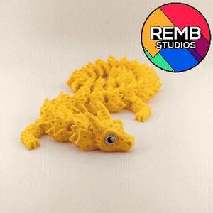 Articulated Cheese Dragon | Print in Place | No Support
