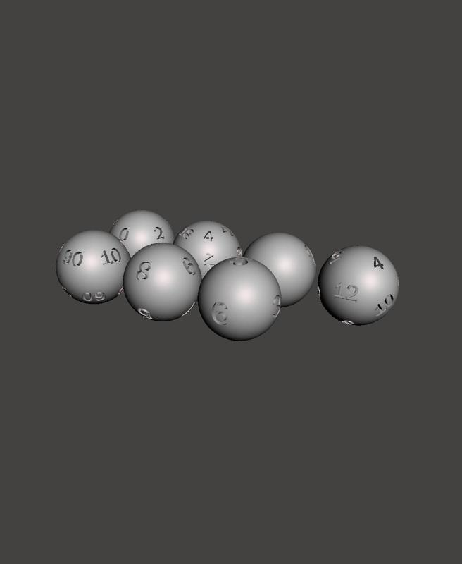 Spherical Dice Set
