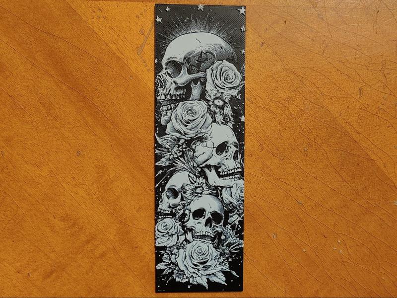 Skulls and Roses Bookmark - 3 Colours