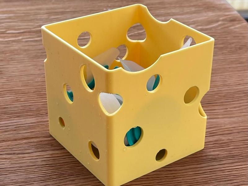 Cubic Cheese Box 10cm with Peepholes