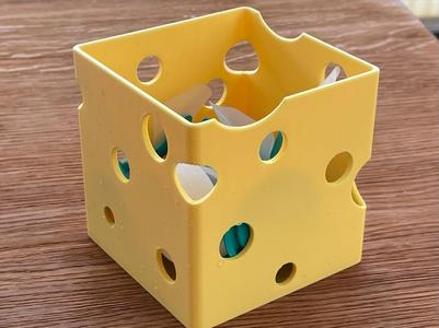 Cubic Cheese Box 10cm with Peepholes
