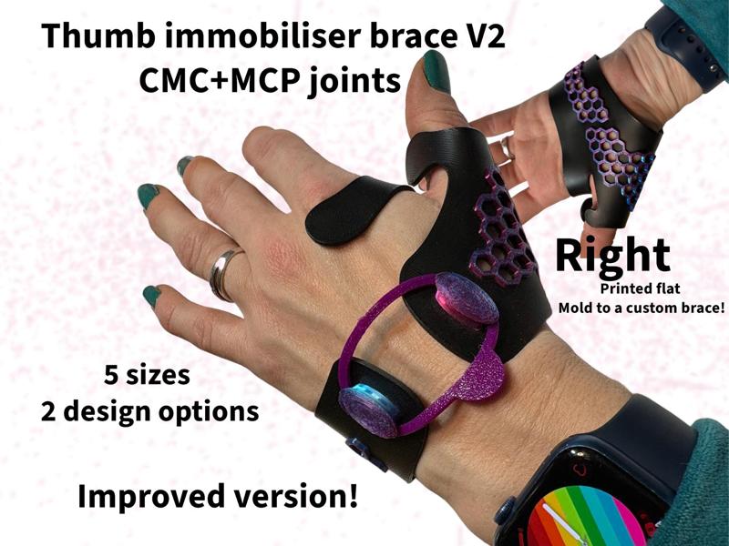 Right Thumb Brace CMC+MCP Immobilizer brace V2 