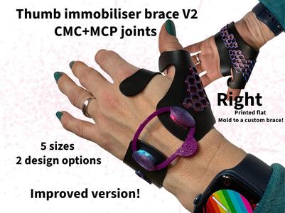 Right Thumb Brace CMC+MCP Immobilizer brace V2 